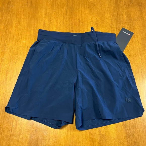lululemon Mens Navy Tennis Shorts Medium NWT